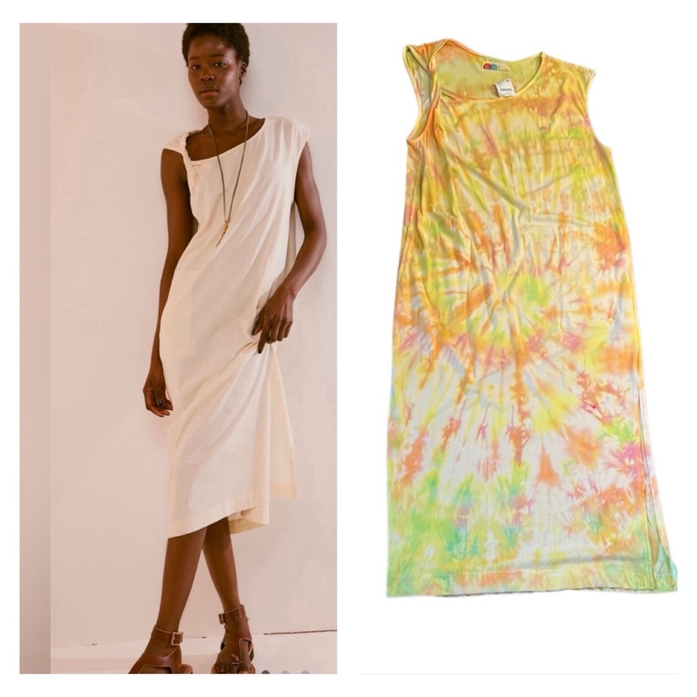 Free People Drew Tee Midi - Hand Tie Dyed